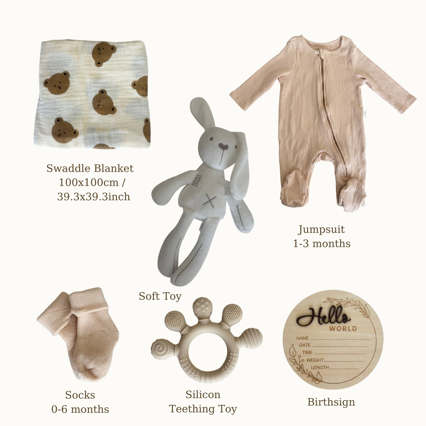 The First Hello — Big Beige Gift Box