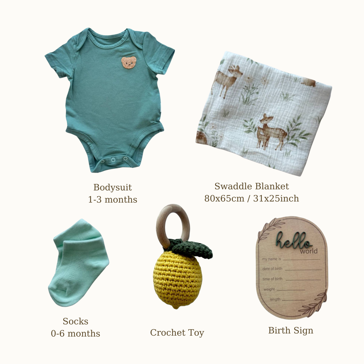 The First Hello — Small Olive Gift Box