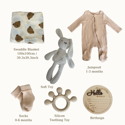 The First Hello — Big Beige Gift Box