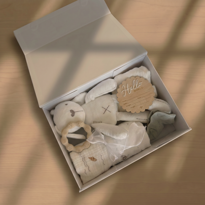 The First Hello — Big Gray Gift Box
