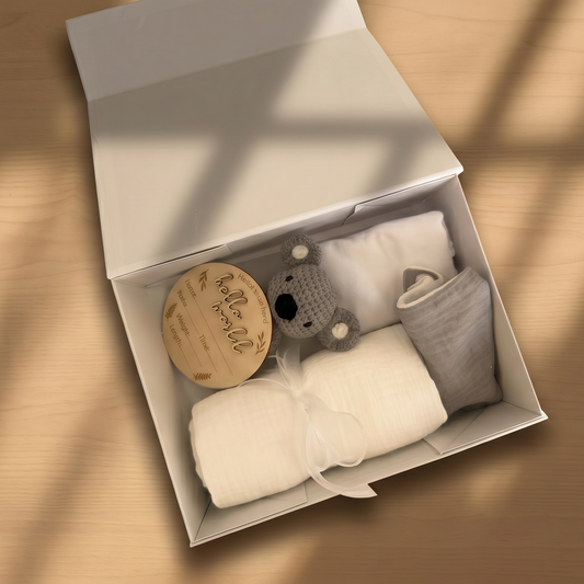 The First Hello — Small Grey Gift Box